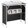 VEVOR Folding Portable Bar Table, Tradeshow Podium Table for Indoor, Outdoor, Party, Picnic, Exhibition, Includes Carrying Case